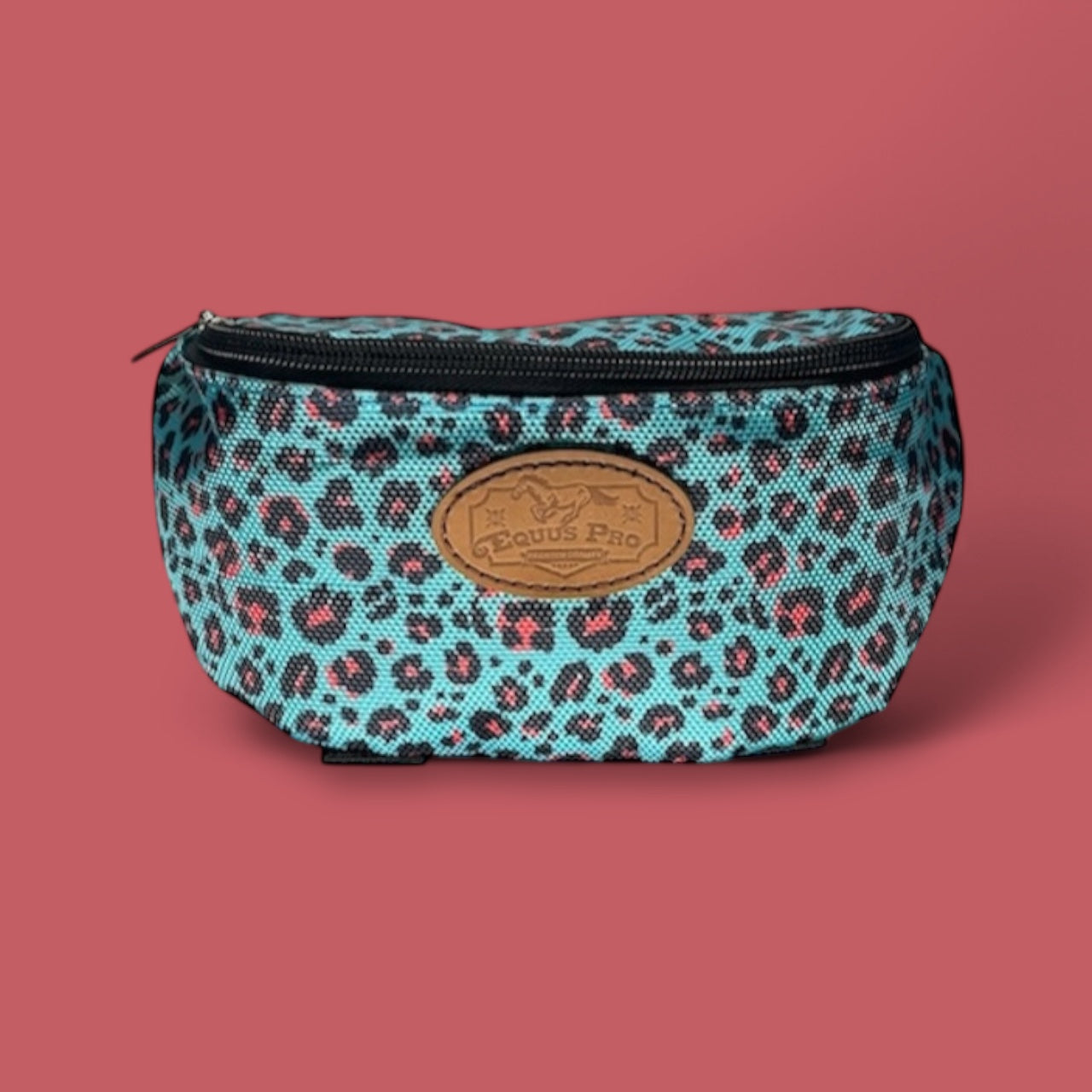 AQUA CHEETAH SADDLE POUCH